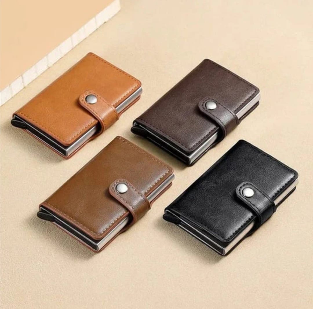 PU Leather Pop-Up Slim Wallet